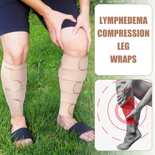 2 Pcs Lymphedema Compression Leg Wraps,Skin Color Skin Color