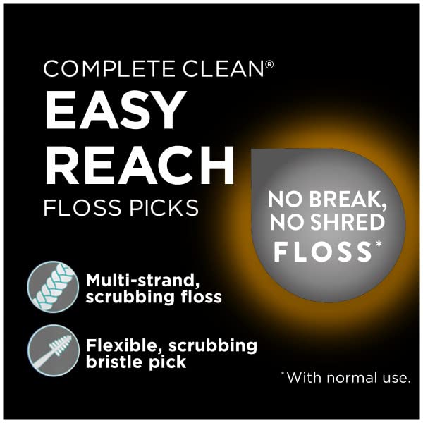 DenTek Complete Clean Easy Reach Floss Picks, Advanced Fluoride Coating, Mouthwash Blast Flavor, 75 ct. (Pack of 6) - BeesActive Australia