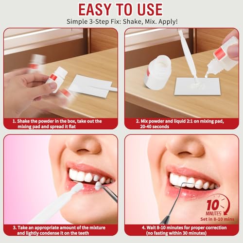 Tooth Repair Kit for Broken Teeth with Zinc Oxide Eugenol Dental Cement