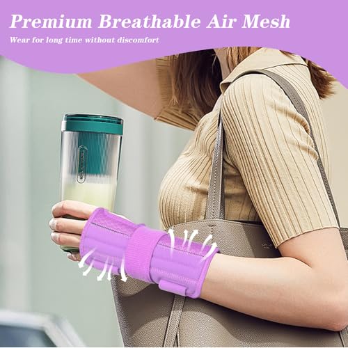 NuCamper Wrist Brace for Carpal Tunnel Wrist Support Right Hand Purple Purple-Right S/M