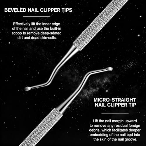 FERYES Professional Ingrown Toenail Tool | 2-in-1 Surgical Stainless Steel File & Lifter | Home Pedicure Tool for Nail Cleaner & Removal