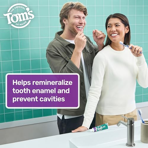 Tom's of Maine Whole Care Natural Anticavity Fluoride Toothpaste 3 Pk, 4 oz Peppermint 4 Ounce (Pack of 3)