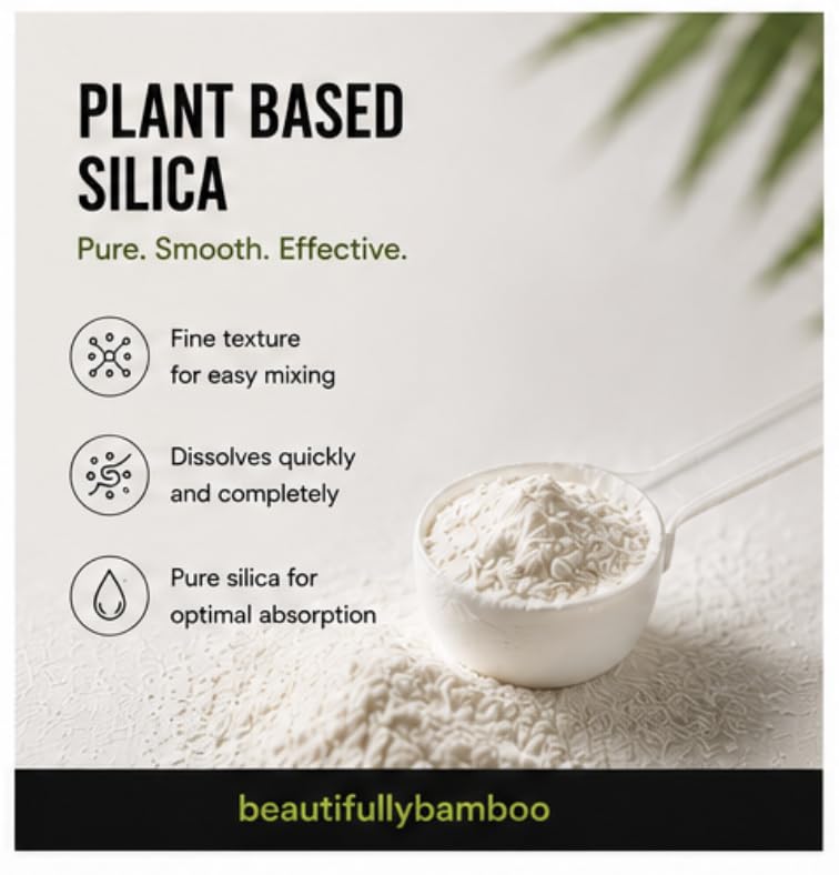 Bamboo Silica Extract Power [Hair, Skin & Nails -150 Servings] - Beautifully Bamboo