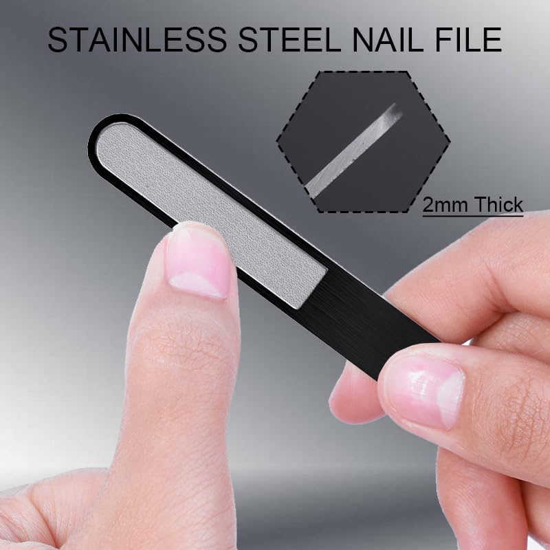Nail Clippers for Seniors, Wide Jaw Fingernail Clippers and Angled Head Toenail Clippers for Thick Nail, Professional German Nail Clippers for Men, Women & Pregnant (Black 2) Black 2 - BeesActive Australia
