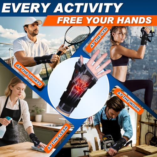 Wrist Thumb Brace Spica Splint Right Left Hand Adjustable One Size Grey-Left Hand