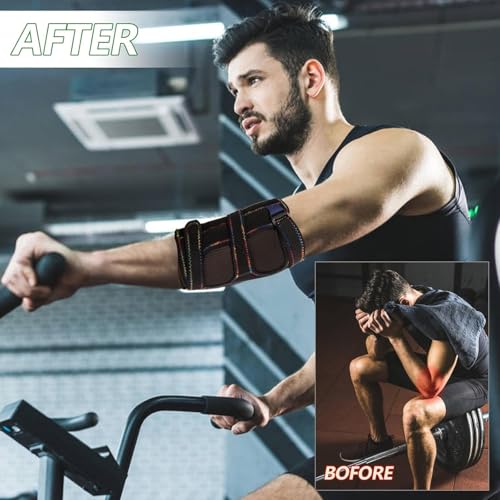 Cubital Tunnel Elbow Brace for Ulnar Nerve Entrapment & Sleeping, Adjustable Elbow Splint & Immobilizer for Left or Right Arm, Ideal for Night Use and Work