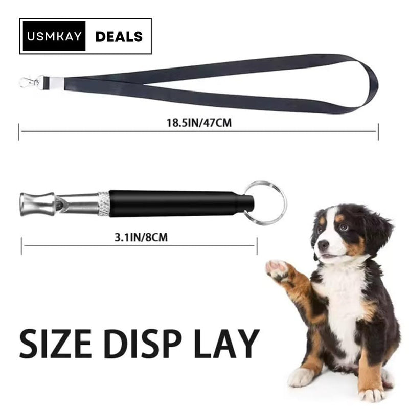 2 Pack dog whistle, dog training whistle, Adjustable Ultrasonic Silent Dog Whistle, Dog Whistle to Stop Barking Neighbors Dog, Professional Recall Dog Training Whistles. (Black and White with lanyard) - BeesActive Australia