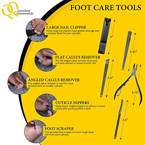 Manicure Kit for Women - Complete Nail Care Set with Toenail Clippers for Thick Nails - Ideal for Seniors - Professional Nail Nippers & Clippers - Perfect for Home Use