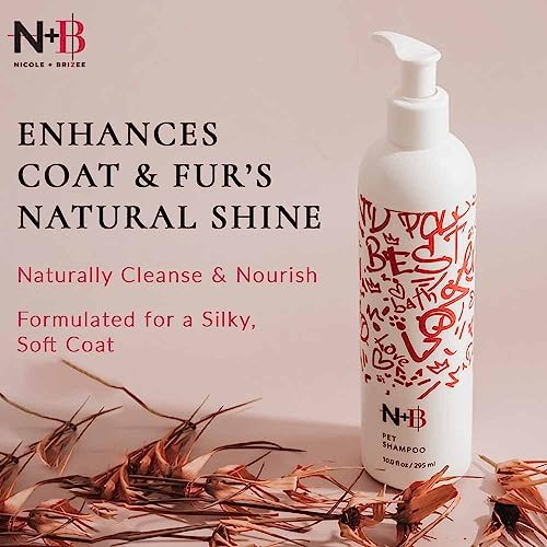 N+B Dog Shampoo | Shampoo for Dogs w/Coconut Oil, Organic Aloe Vera & Argan Oil | Grooms & Enhances Coat & Fur’s Natural Shine | Anti-Itch, Hypoallergenic, Eliminates Odor | 10oz - PawsPlanet Australia