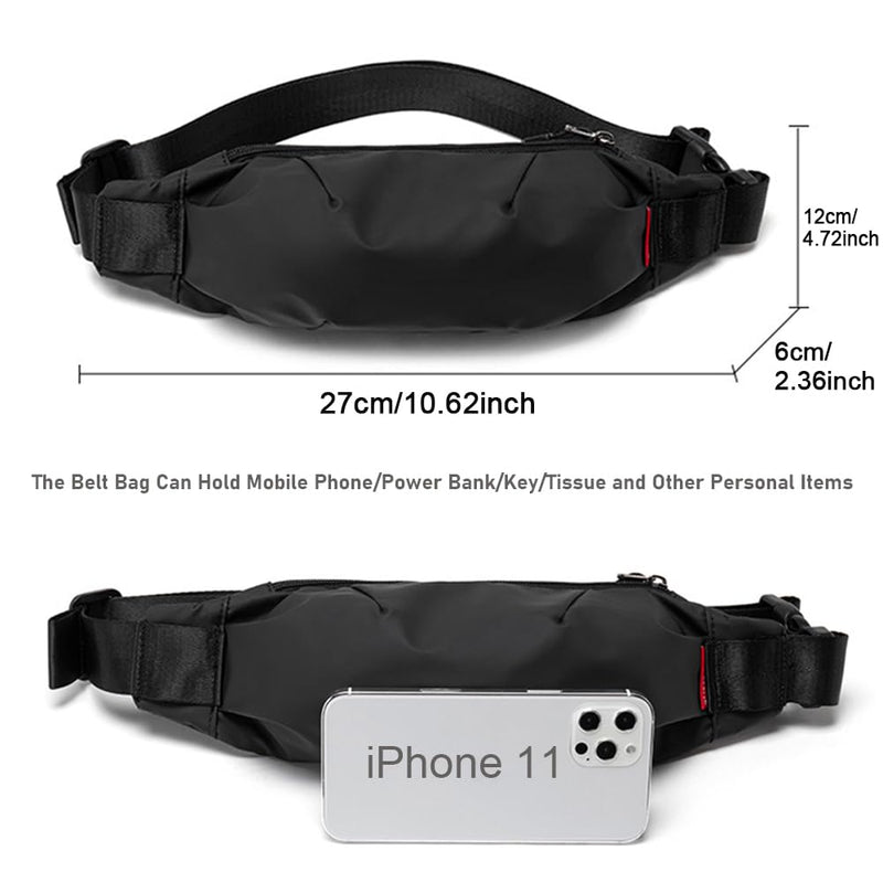 Large Crossbody Fanny Pack for Men and Women, Mini Sling Bag, Multi Pocket Fanny Pack Cross Body Bags Purse Casual Hands-Free Wallets Waist Pack Phone Bag Sports Festival Workout Traveling Running Black01