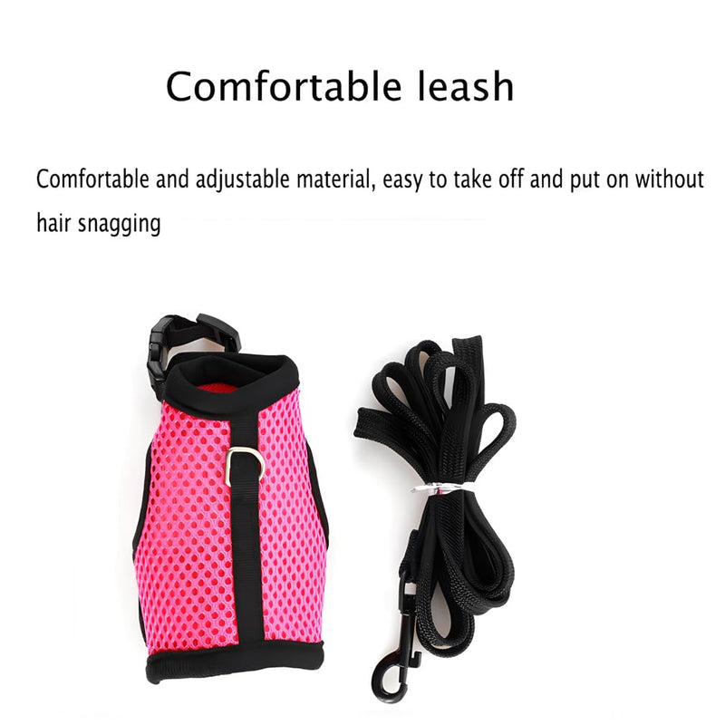 Guinea Pig Harness and Leash Set, Rat Harness and Leash Eescape Proof Walking Training for Small Animal Pets,Pink S Pink S Chest 4.7-6.2",Suitable Guinea Pig ,Rat - BeesActive Australia