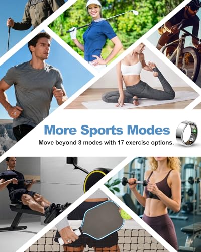 BENIO Gen4 Smart Ring Health & Fitness Tracker Step Counting Sliver 11#