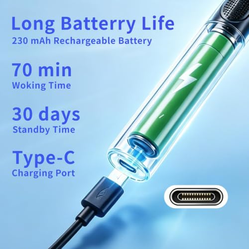 Tonsil Stone Remover with Camera, 1296P Visual Tonsil Stone Removal Kit with 6 LED Lights, 4 Interchangeable Tips, Tongue Depressor and Irrigator, WiFi App for iPhone and Android, Rechargeable