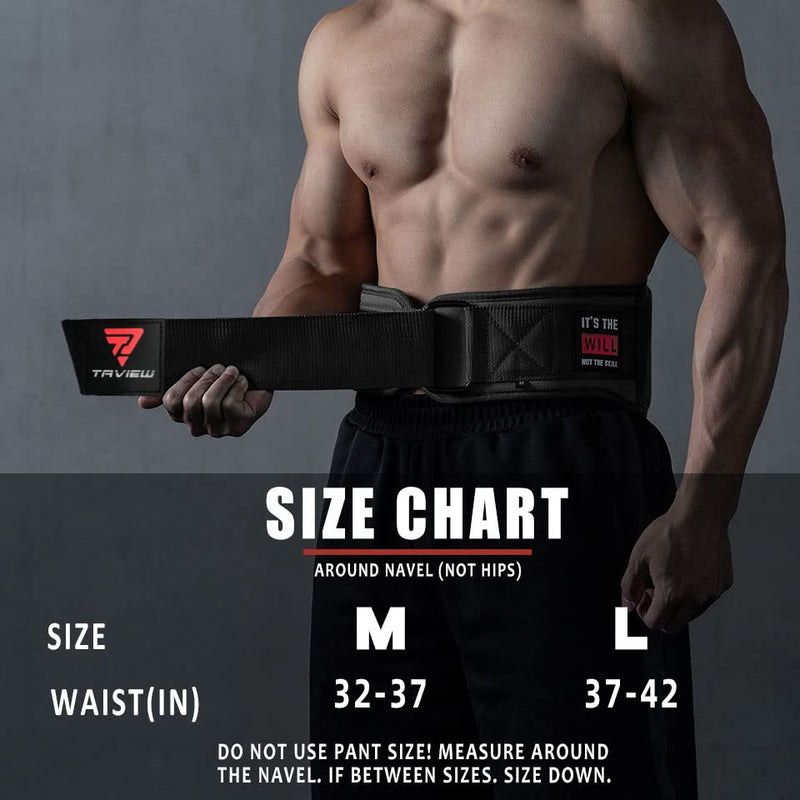 Weight Lifting Belt, Weightlifting Belt,Workout Gym Powerlifting Belt 7 inch,Fitness Back Support for Cross Training, Squats, Lunges M Black (Double EVA)