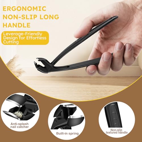 Nail Clippers for Seniors, Long Handled Toenail Clippers for Thick Toenails