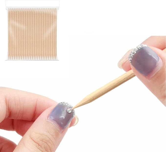 JUTOSU Orange Wood Sticks, Polish Nail Art, Nail Sticks, Nail Pusher, Nail Care Tool, Protruding Nail Correction, Easy Cuticle Treatment, Multi-functional, Wooden DIY (Set of 20) -  Australia