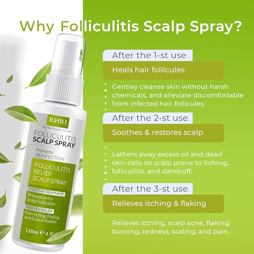 Folliculitis Scalp Spray Dandruff Treatment for Dry & Irritated Scalp