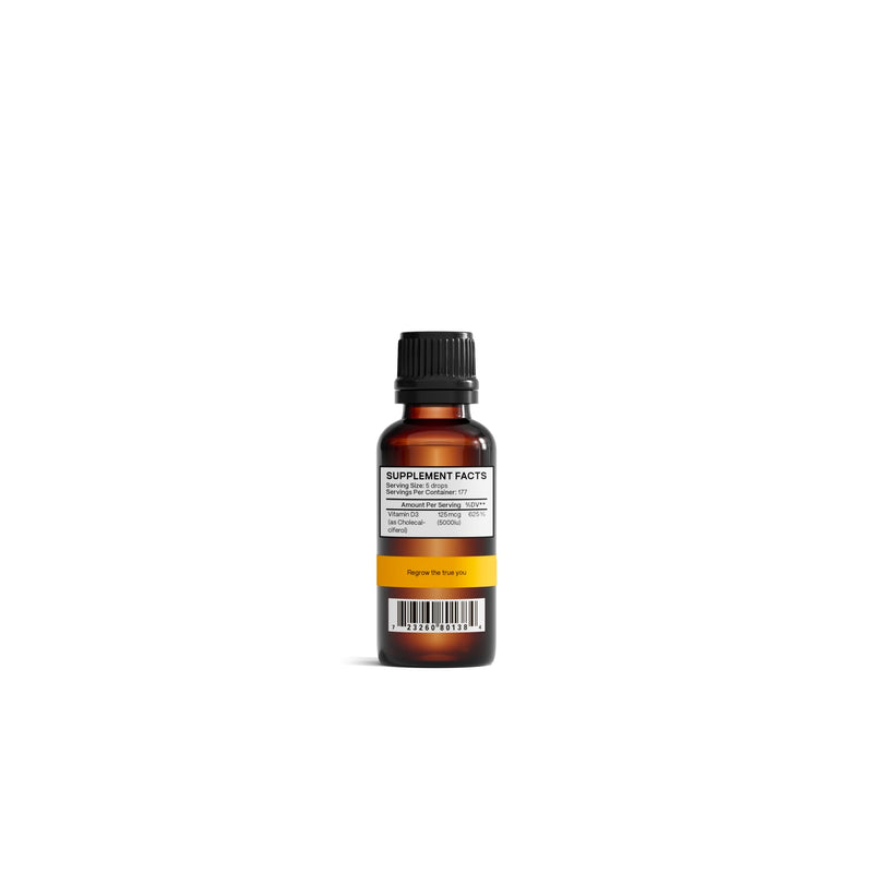 Advanced Trichology Vegetarian Liquid Vitamin D3-5000 iu High Absorption - 1000 iu per Drop - 6 Month Supply - Gluten Free 365 VIT D - 1 Fluid Ounce (Pack of 1)