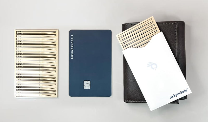 100 count – First toothpicks designed to fit and travel with us in our wallet for an easy way to access a toothpick anywhere anytime – includes a RFID blocking protective card sleeve - BeesActive Australia