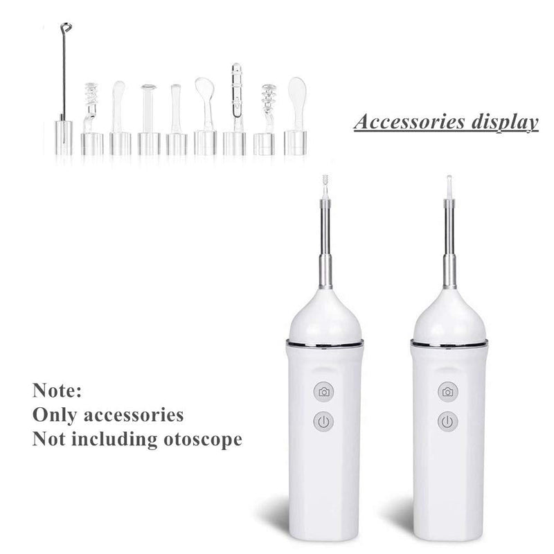 Jiusion 9PCS Earpick Spoon, Accessories for 3.5mm Diameter Otoscope - Metal Ear Spoon, Spiral Ear Pick for Adults Children - BeesActive Australia