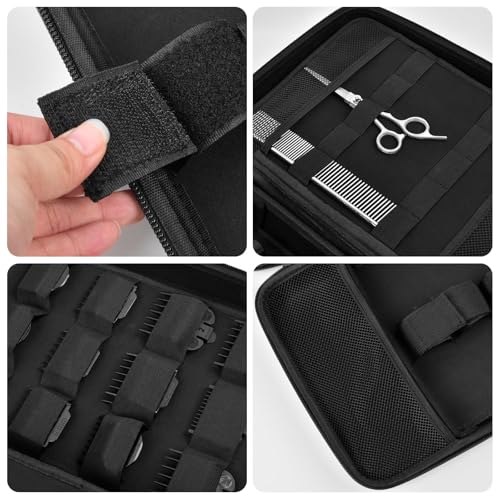 Boobowl Hard Travel Case for Hair Clippers, Barber Tool Organizer - Black