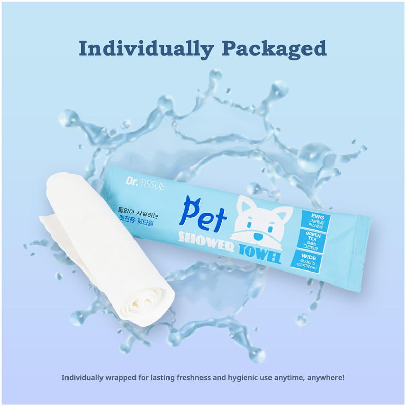 Extra Large Size - 20.5" x 12.6" Pet Wipes | Individually Packaged | Paw Wipes | Hypoallergenic | Grooming | Bathing | Green Tea Scented Deodorizing | Tear Stain | All Purpose Bath Wipes | 10 Counts - PawsPlanet Australia