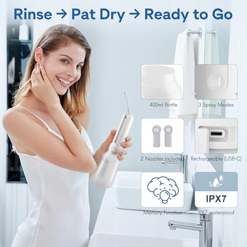 Portable Bidet for Travel & Foldable Bottom Buddy Wiping aid for Women White