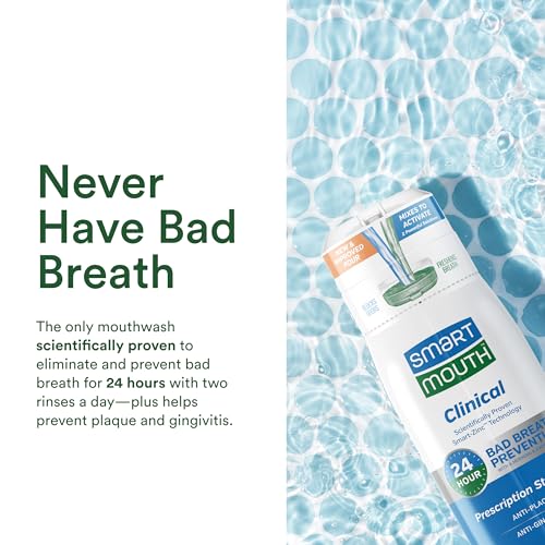 SmartMouth Clinical DDS Activated Oral Rinse and Premium Toothpaste for 24 Hour Bad Breath Prevention and Maximum Gingivitis and Bleeding Gums Protection