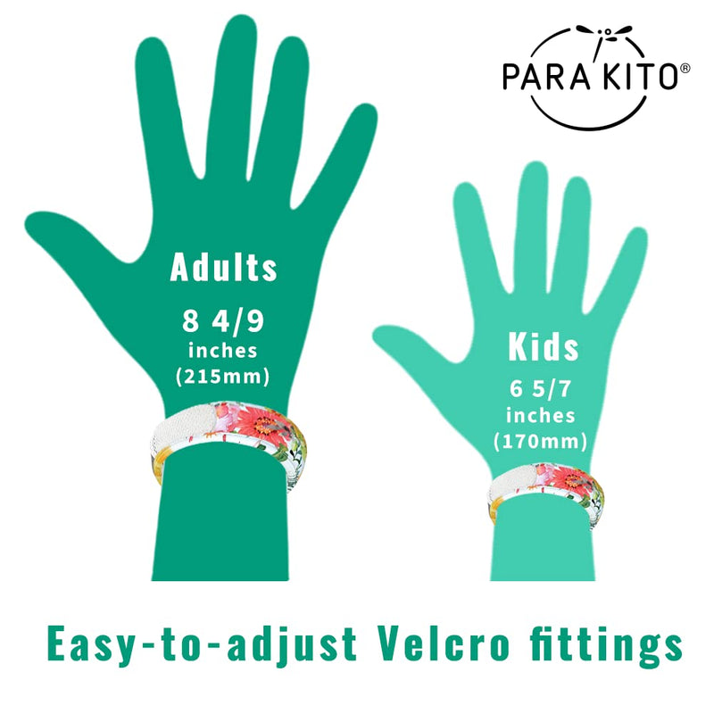 PARA'KITO Mosquito Repellent Bracelets + Refill Pellets Bundle, Mosquito Bracelets, Peppermint Oil, DEET Free Mosquito Repeller, Hiking Accessories, 2 Wristbands & 2 Refills (Black + Conceal) Black/Conceal - BeesActive Australia