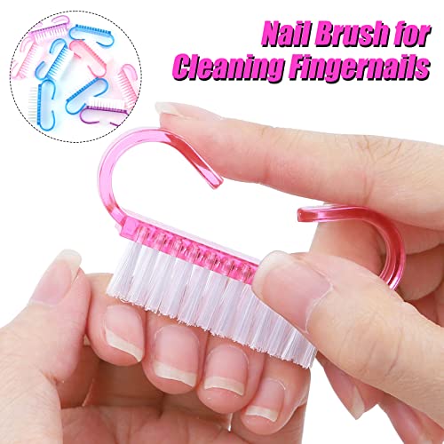 RETON 24 Pcs Handle Grip Nail Brush, Multicolor Fingernail Cleaning Brushes