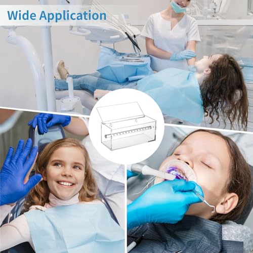 Acrylic Orthodontic Power Chain Organizer, Dental Organizer for Rubber Chain, Orthodontic Elastic Power Chain Dispenser Reel Box with Flip Lid, Dental Office Supply