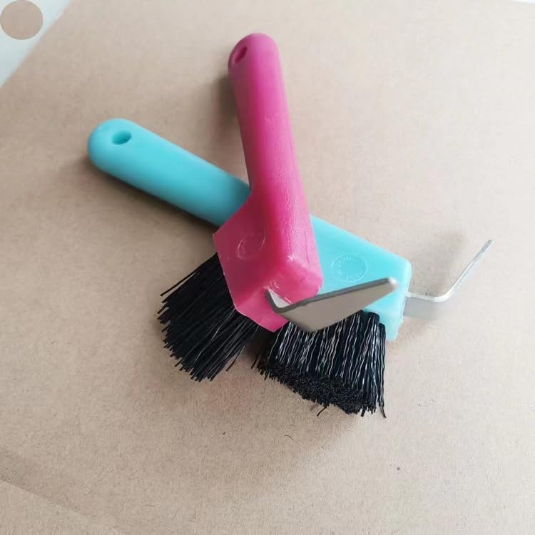 Horseshoe Brush- Horse Hoof Pick Brush with Soft Touch Rubber Handle- Horse Pick Brush Horse Grooming Tools- Portable Hoofpick- Hoof Care and Claw Care for Horse Sheep - BeesActive Australia