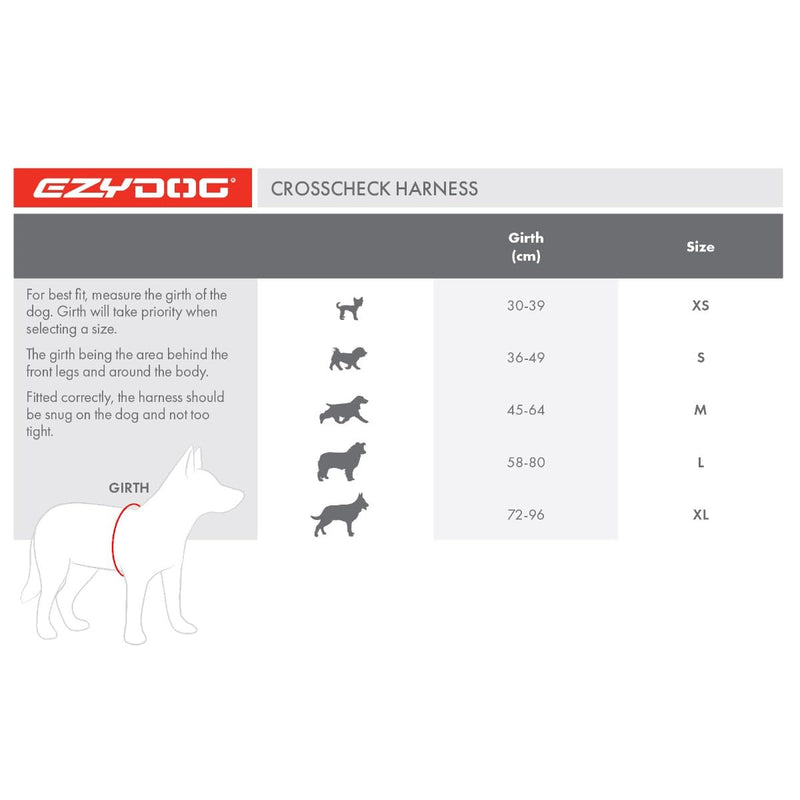 EzyDog Anti Pull Harness Dog - Crosscheck Dog Harness for Small, Medium and Large Dogs, Dog Training Accessories, Reflective, Size Adjustable (L, Green) L (58 - 80cm) - BeesActive Australia