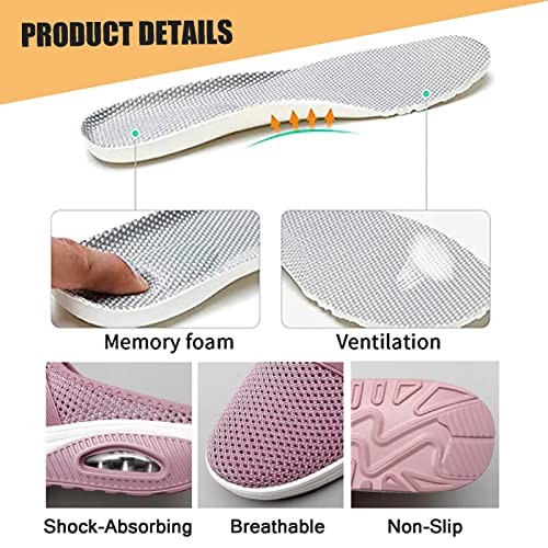 Diabetic Shoes for Women,Orthopedic Slip-On Walking Shoes with Air Cushion 7 Black
