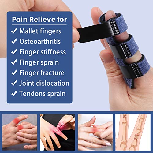 Trigger Finger Splint Blue 4pcs and Hip Brace for Sciatica 1pc