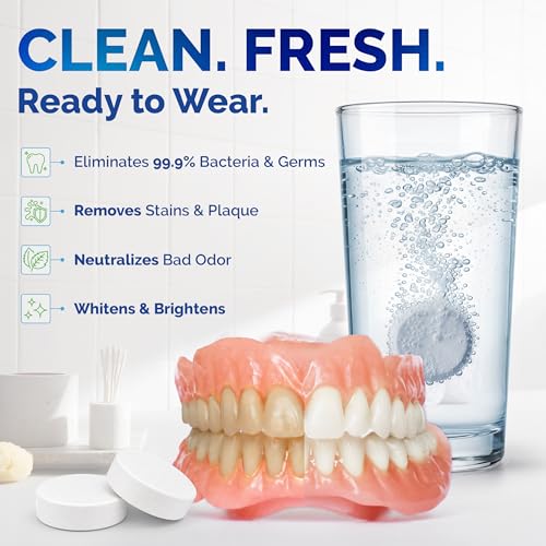 Dental Duty Overnight Retainer Cleaner Tablets – Deep Clean Invisalign & Denture Cleaning Tablets for Aligners, Mouthguards & Night Guards – Removes Odor, Plaque & Stains – 120 Count