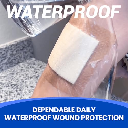 Large Waterproof Bandages 4x4 Silicone Foam Dressing Sensitive Skin, 20 PCS 4"x4"(20PCS)