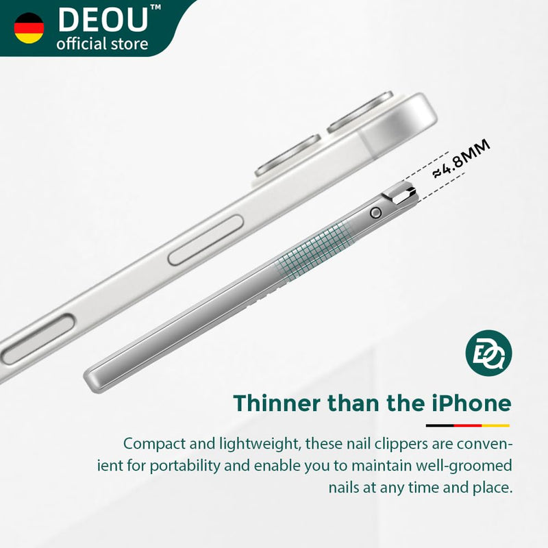DEOU Folding Ultra-Thin Nail Clippers, Newly Upgraded Anti-Splash mini Stainless Steel Manicure Tool, take with You When Traveling, own Nail File, Men's and Women's Gifts (Nail Clippers + Gift Box) Portable Nail Clippers - BeesActive Australia