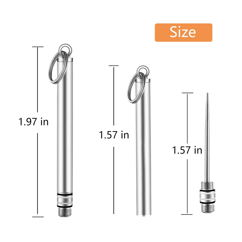 Portable Mini Titanium Toothpicks Holder, 2 Pieces Stainless Steel Metal Toothpicks Reusable Toothpick for Home Outdoor 2pcsSilver - BeesActive Australia