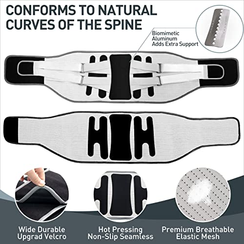 Lightweight Back Brace for Women/Men, Sports Protect Support Belt Black 3XL