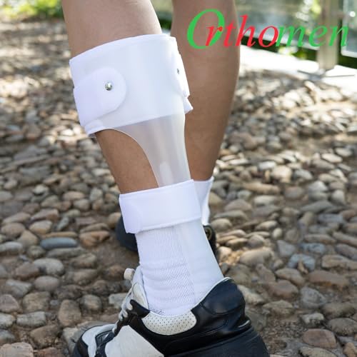 Orthomen AFO Drop Foot Brace Ultra Thin Ankle Foot Orthosis for Walk Trip Prevention Half Sole Left, S-Right
