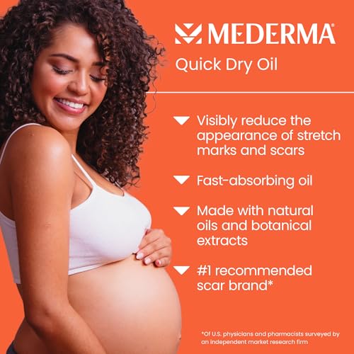 Mederma Quick Dry Oil, Scar and Stretch Mark Treatment, 3.4 Oz 3.4 Fl Oz (Pack of 1)