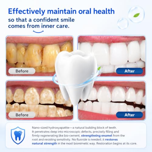 Nano Hydroxyapatite Powder for DIY Toothpaste, Teeth Whitening Repair Tooth Enamel Strong Teeth High Material hydroxyapatite are Very Suitable for DIY 2.1oz(60g)