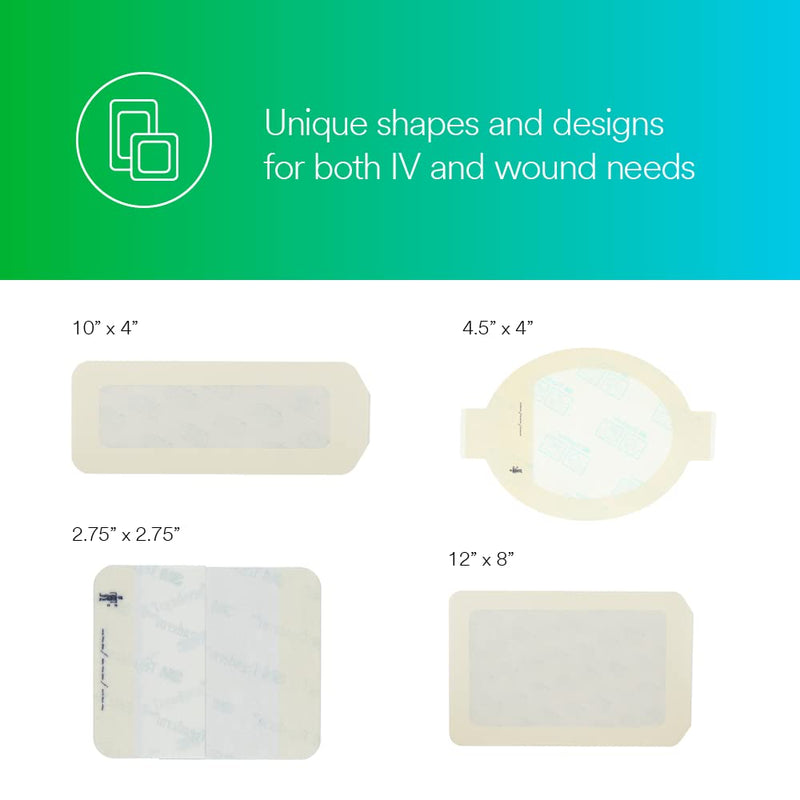 3M™ Tegaderm™ Transparent Film Dressing Frame Style, 1627, 4 in x 10 in (10 cm x 25 cm), 20/ct 4ct/Case
