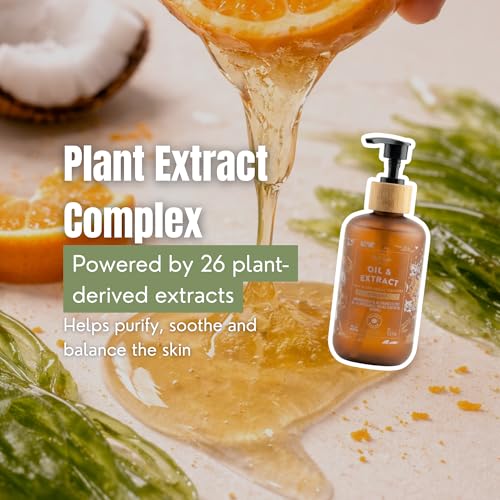 Bel Lab Gentle Face Cleanser – Sulfate Free Botanical Gel Cleanser with 26 Plant Extracts, Vitamin C & Organic Seaweed – Daily Facial Wash – 8.5 fl oz