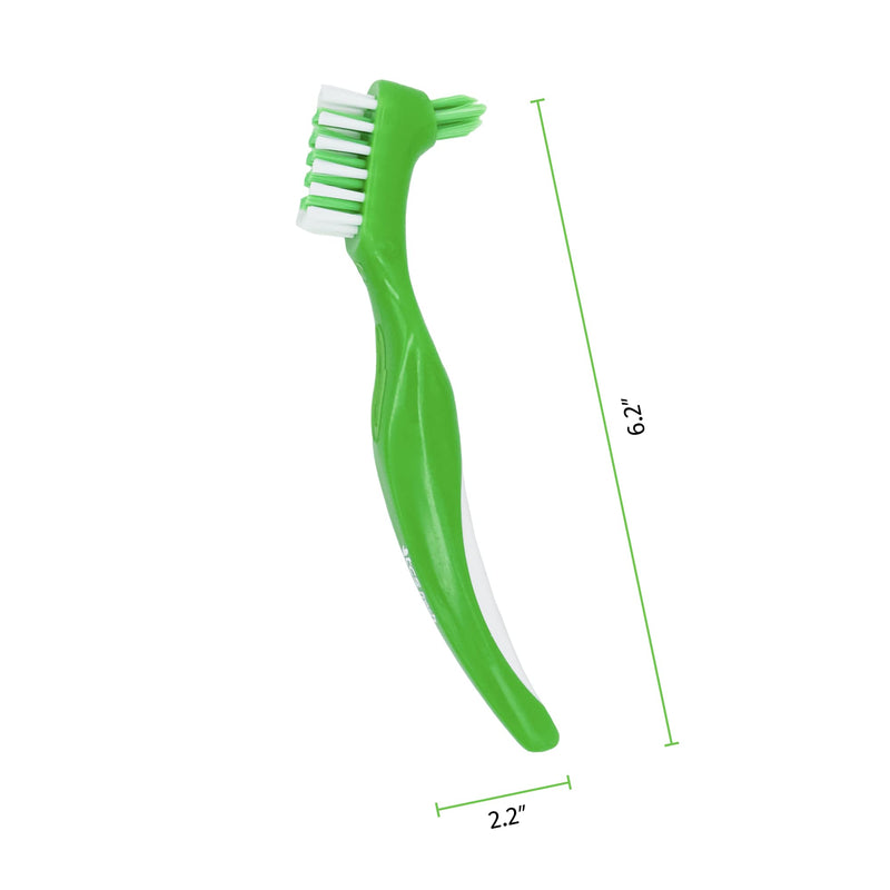 TCS Fresh Dental Appliance Cleaning Soft Bristle Toothbrush with Ergonomic Handle, 3 Pack - Denture Cleaner Brush for Retainers, Mouth Guards, and Flexible Partials (3 Toothbrushes) - BeesActive Australia