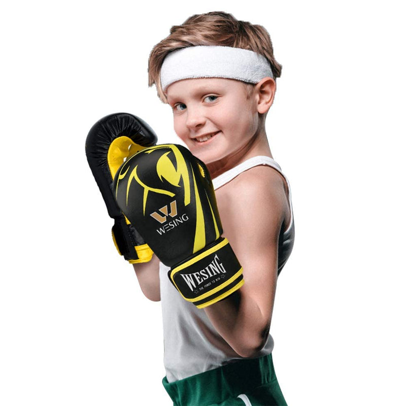 Wesing Kids Professional Boxing Gloves Men Women Boxing Gloves Kickboxing Sparring Workout Training Gloves for Adult Kid Pink 10oz
