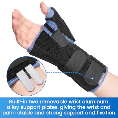 Velpeau Carpal Tunnel Wrist Brace with Thumb Stabilizer Night Support, M Regular-right hand Medium