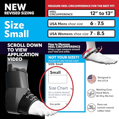 SportLock EZ8 Ankle Brace, Removable Stabilizers, Small