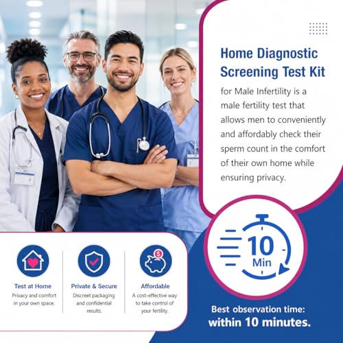 Fertility Sperm Count Test for Men, at Home Sperm Test - Trak Plus Male Fertility Testing System- Shows Normal or Low Sperm Count- Easy to Read Results-Convenient, Accurate, Private